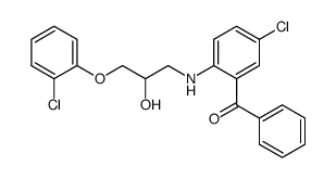 {5-Chloro-2-[3-(2-chloro-phenoxy)-2-hydroxy-propylamino]-phenyl}-phenyl-methanone结构式