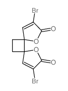 1,7-Dioxadispiro[4.0.4.2]dodeca-3,9-diene-2,8-dione, 3,9-dibromo-, trans-结构式