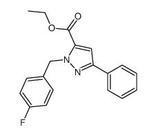 Ethyl 1-(4-fluorobenzyl)-3-phenyl-1H-pyrazole-5-carboxylate structure