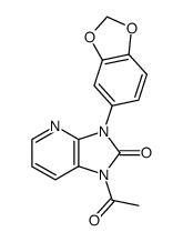 1-acetyl-3-benzo[1,3]dioxol-5-yl-1,3-dihydro-imidazo[4,5-b]pyridin-2-one Structure
