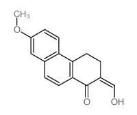 (2Z)-2-(hydroxymethylidene)-7-methoxy-3,4-dihydrophenanthren-1-one结构式