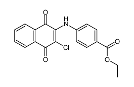 2-chloro-3-(4-(ethylcarboxy)phenyl)amino-1,4-naphthoquinone结构式