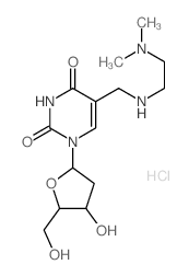 5-[(2-dimethylaminoethylamino)methyl]-1-[4-hydroxy-5-(hydroxymethyl)oxolan-2-yl]pyrimidine-2,4-dione结构式