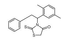 3-[1-(2,5-dimethylphenyl)-2-phenylethyl]-2-sulfanylidene-1,3-thiazolidin-4-one结构式
