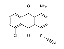 1-amino-5-chloro-4-thiocyanato-anthraquinone结构式