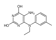 5-amino-6-(N-ethyl-3-methylanilino)-1H-pyrimidine-2,4-dione结构式