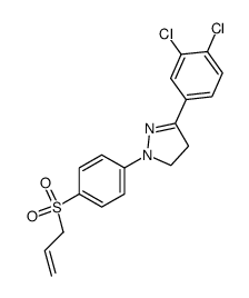 3-(3,4-dichloro-phenyl)-1-[4-(prop-2-ene-1-sulfonyl)-phenyl]-4,5-dihydro-1H-pyrazole结构式