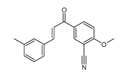 2-methoxy-5-[3-(3-methylphenyl)prop-2-enoyl]benzonitrile结构式