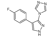 4-[4-(4-fluorophenyl)-1H-pyrazol-5-yl]-1,2,4-triazole结构式