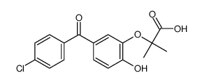 2-[5-(4-chlorobenzoyl)-2-hydroxyphenoxy]-2-methylpropanoic acid Structure
