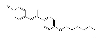 1-bromo-4-[2-(4-heptoxyphenyl)prop-1-enyl]benzene结构式