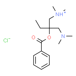 1,1-bis[(dimethylamino)methyl]propyl benzoate monohydrochloride structure