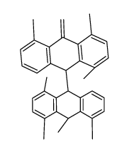 1,4,5,10,1',4',5'-Heptamethyl-10'-methylene-9,10,9',10'-tetrahydro-[9,9']bianthracenyl结构式