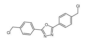 2,5-bis[4-(chloromethyl)phenyl]-1,3,4-oxadiazole结构式