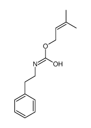 3-methylbut-2-enyl N-(2-phenylethyl)carbamate结构式