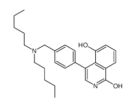 4-[4-[(dipentylamino)methyl]phenyl]-5-hydroxy-2H-isoquinolin-1-one结构式