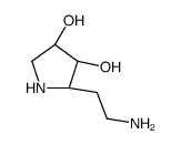 3,4-Pyrrolidinediol, 2-(2-aminoethyl)-, (2R,3S,4R)- (9CI) structure