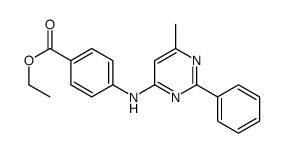 ethyl 4-[(6-methyl-2-phenylpyrimidin-4-yl)amino]benzoate结构式