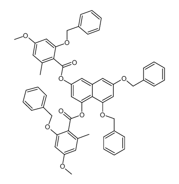 1,3-bis(benzyloxy)-6,8-bis-(2-benzyloxy-4-methoxy-6-methylbenzoyloxy)naphthalene Structure