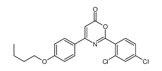 4-(4-butoxyphenyl)-2-(2,4-dichlorophenyl)-1,3-oxazin-6-one结构式