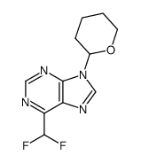 6-(difluoromethyl)-9-(tetrahydropyran-2-yl)purine Structure