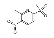 6-methanesulfonyl-2-methyl-3-nitro-pyridine结构式