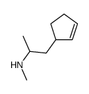 2-(2-Cyclopentenyl)-N,1-dimethylethanamine结构式