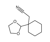 2-[1-(1,3-dioxolan-2-yl)cyclohexyl]acetonitrile结构式