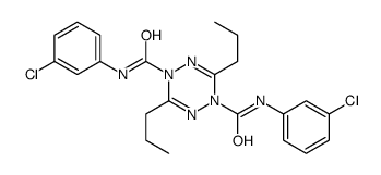 1-N,4-N-bis(3-chlorophenyl)-3,6-dipropyl-1,2,4,5-tetrazine-1,4-dicarboxamide Structure