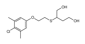 2-((2-(4-chloro-3,5-dimethylphenoxy)ethyl)thio)butane-1,4-diol结构式