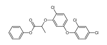 2-[2-Chloro-5-(2,4-dichloro-phenoxy)-phenoxy]-propionic acid phenyl ester结构式