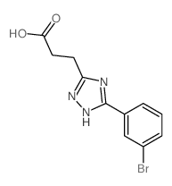 3-[5-(3-bromophenyl)-2H-1,2,4-triazol-3-yl]propanoic acid结构式