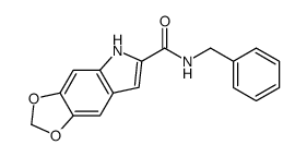 N-benzyl-5H-[1,3]dioxolo[4,5-f]indole-6-carboxamide结构式