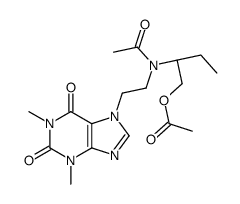 [(2R)-2-[acetyl-[2-(1,3-dimethyl-2,6-dioxopurin-7-yl)ethyl]amino]butyl] acetate结构式