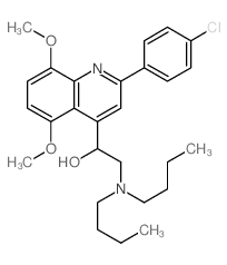 1-[2-(4-chlorophenyl)-5,8-dimethoxy-quinolin-4-yl]-2-(dibutylamino)ethanol Structure