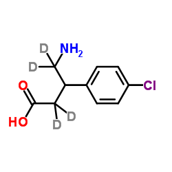 4-Amino-3-(4-chlorophenyl)(2,2,4,4-2H4)butanoic acid结构式