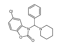 5-chloro-3-[phenyl(piperidin-1-yl)methyl]-1,3-benzoxazol-2-one结构式