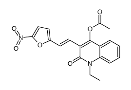 4-(Acetyloxy)-1-ethyl-3-(2-(5-nitro-2-furanyl)ethenyl)-2(1H)-quinolino ne structure