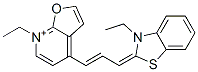 Furo[2,3-b]pyridinium,7-ethyl-4-[3-(3-ethyl-2(3H)-benzothiazolylidene)-1-propenyl]- (9CI) Structure