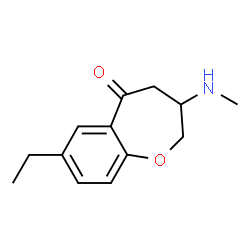 1-Benzoxepin-5(2H)-one,7-ethyl-3,4-dihydro-3-(methylamino)-(9CI) Structure