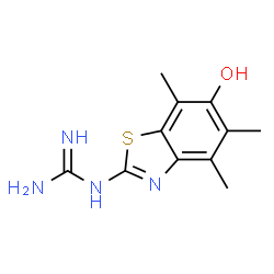 Guanidine,(6-hydroxy-4,5,7-trimethyl-2-benzothiazolyl)- (9CI) Structure