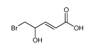 (E)-5-bromo-4-hydroxy-2-pentenoic acid结构式