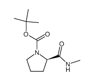 (r)-1-boc-n-methylpyrrolidine-2-carboxamide结构式