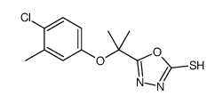5-[2-(4-chloro-3-methylphenoxy)propan-2-yl]-3H-1,3,4-oxadiazole-2-thione结构式