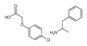 (p-chlorophenoxy)acetic acid, compound with ()-α-methylphenethylamine (1:1) structure