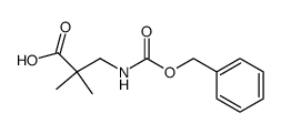 3-(benzyloxycarbonylamino)-2,2-dimethylpropanoic acid Structure