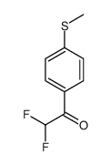 2,2-二氟-1-(4-(甲基硫代)苯基)乙烷-1-酮结构式