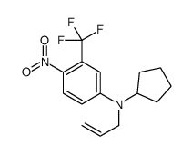 N-cyclopentyl-4-nitro-N-prop-2-enyl-3-(trifluoromethyl)aniline结构式