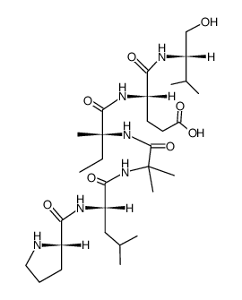 L-Pro-L-Leu-Aib-D-Iva-L-Glu-L-Vol Structure