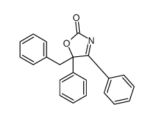 5-benzyl-4,5-diphenyl-1,3-oxazol-2-one结构式